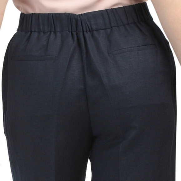 Nine West Linen Blend Elastic Waist Pants - Picture 4 of 7